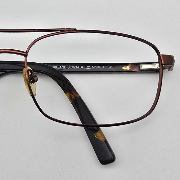*SOLD* Kirkland Signature Monte 1180458 Brown Aviator Eyeglasses Frame w/ Case - Picture 12 of 15